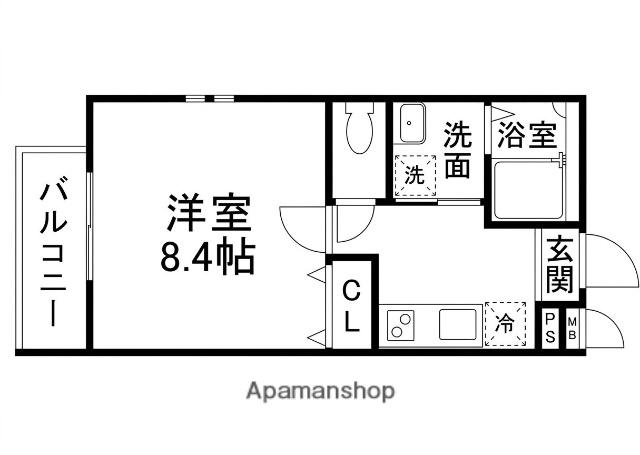フジパレス喜連西ノース(1K/2階)の間取り写真