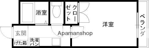 コスモファイブ(1K/1階)の間取り写真