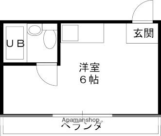 ドラゴンハイツ24(ワンルーム/2階)の間取り写真