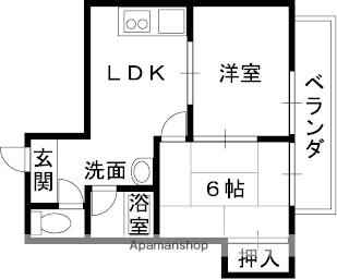 広光ハイツ(2LDK/4階)の間取り写真