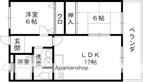 ボナールシャトー(2LDK/1階)の間取り写真