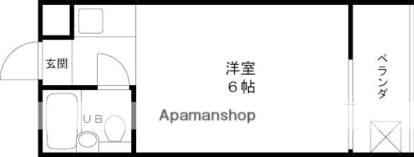 ドルム芦屋川(ワンルーム/1階)の間取り写真