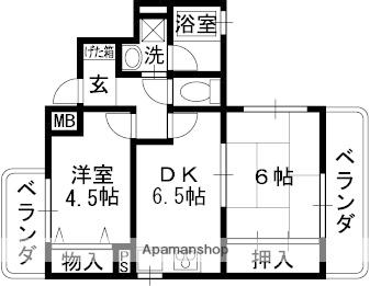 ブロードエトワール(2DK/5階)の間取り写真
