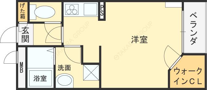 レオネクストエスペランサ(1K/2階)の間取り写真