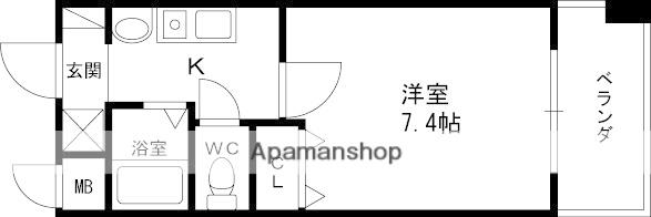 Mプラザ香里一番館(1K/8階)の間取り写真