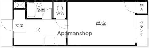 寿ハイツ2(1K/3階)の間取り写真