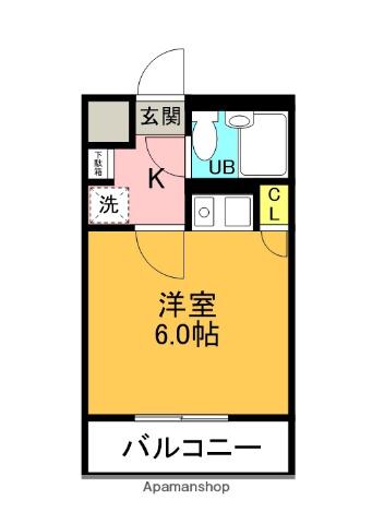 メゾンコーハツ(1K/1階)の間取り写真