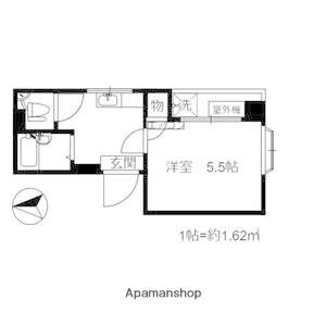 エクスラン(1K/2階)の間取り写真