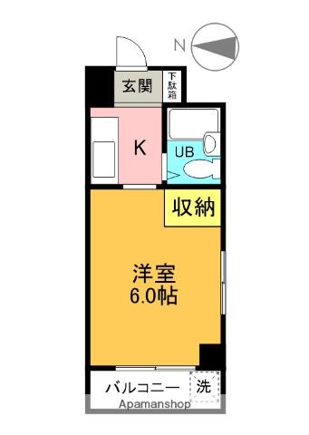 レナジア摂南大学前(ワンルーム/4階)の間取り写真