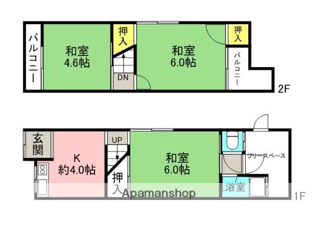 高柳堂前貸家(3K)の間取り写真