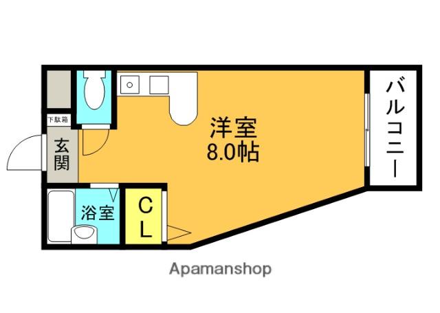 コレクション津田(ワンルーム/1階)の間取り写真