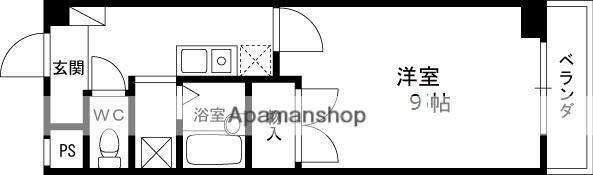 デイグラン香里園北(1K/1階)の間取り写真