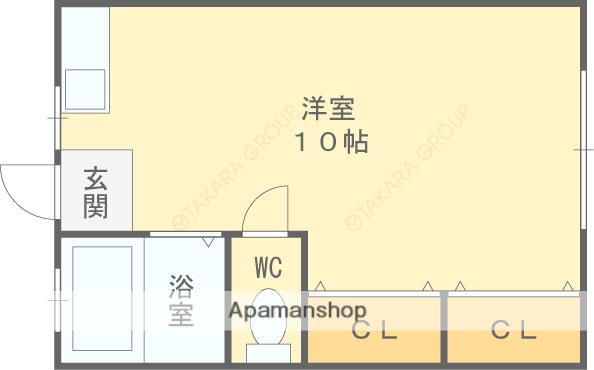 ハイツラポール(ワンルーム/1階)の間取り写真