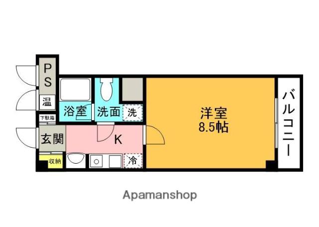 アメニティサンライズ(ワンルーム/1階)の間取り写真