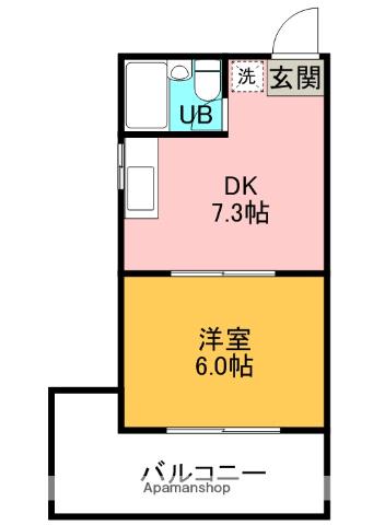 香里ロイヤルプラザ(1DK/5階)の間取り写真