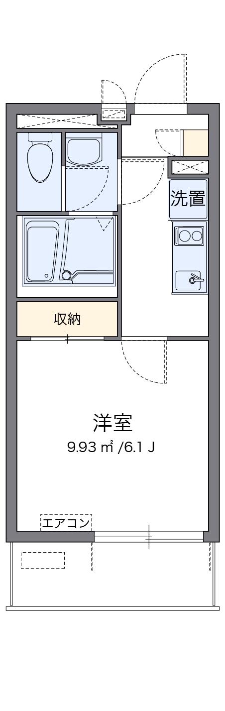 クレイノ梅香(1K/1階)の間取り写真