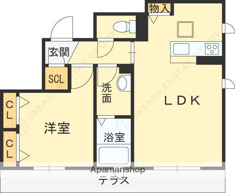 MAISON DE RAFFINE(1LDK/1階)の間取り写真