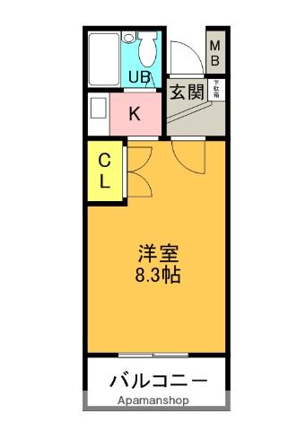 ネオコーポ四條畷(1K/3階)の間取り写真