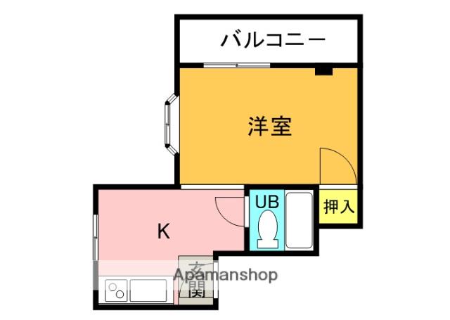 シャルマン南野(1K/3階)の間取り写真
