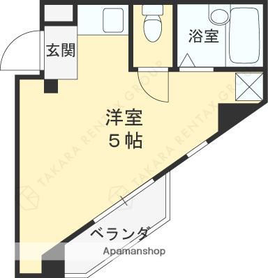 SENSE SNT(1K/3階)の間取り写真