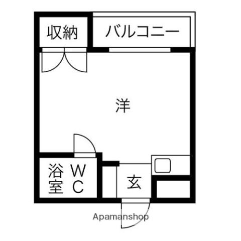プレアール上神田(ワンルーム/2階)の間取り写真