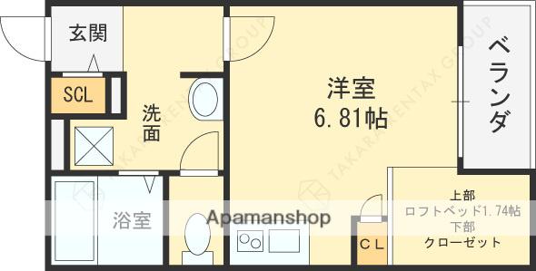 大和田テラスハウス(ワンルーム/1階)の間取り写真