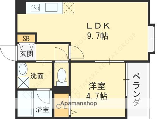 JOYFUL・HOUSE津田駅前(1LDK/2階)の間取り写真