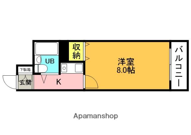 ハヤシハイツ1(2DK/3階)の間取り写真
