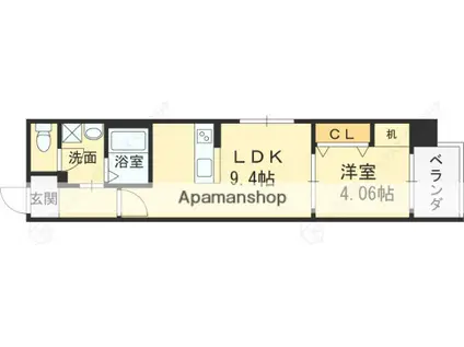 V-GRACE AKAGAWA(1LDK/6階)の間取り写真