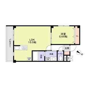 ENDLESSLY 北中振(1LDK/1階)の間取り写真