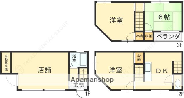 京阪電気鉄道京阪線 寝屋川市駅 徒歩20分 3階建 築36年(3DK)の間取り写真
