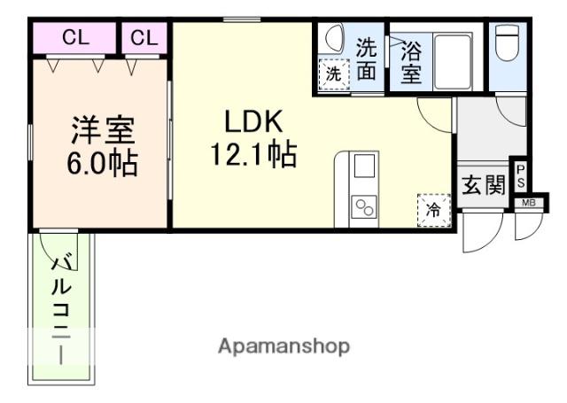 フジパレス大和田Ⅱ番館(1LDK/1階)の間取り写真