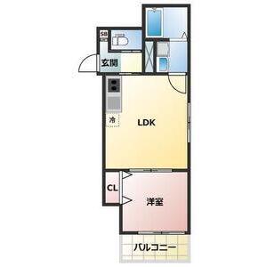 ALEGRIA香里園Ⅱ(1LDK/2階)の間取り写真