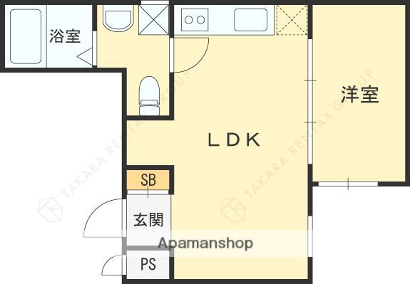 FLOWER GARDEN NEYAGAWA(1LDK/4階)の間取り写真