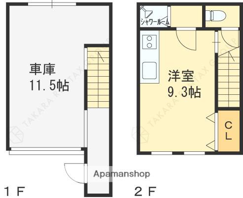京阪電気鉄道京阪線 寝屋川市駅 徒歩20分 2階建 築1年(ワンルーム)の間取り写真