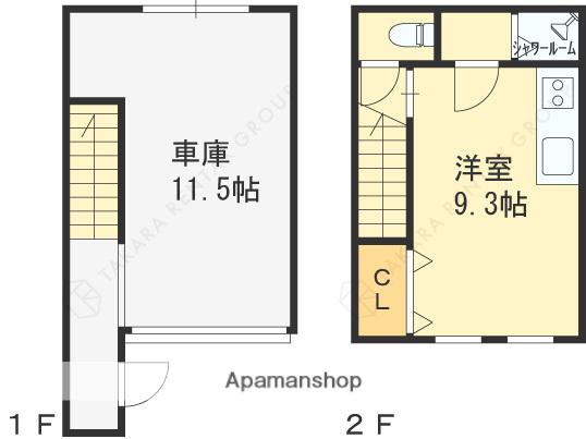 京阪電気鉄道京阪線 寝屋川市駅 徒歩20分 2階建 築1年(ワンルーム)の間取り写真