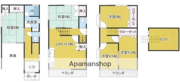 京阪電気鉄道京阪線 寝屋川市駅 徒歩14分 3階建 築29年(5LDK)の間取り写真