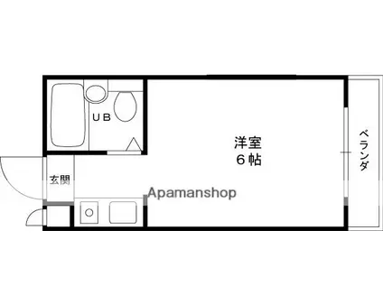 池田マンション(1K/3階)の間取り写真
