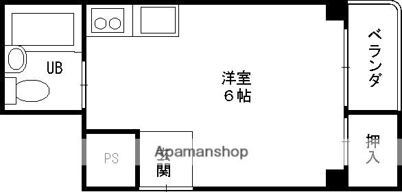 サンライズ萱島Ⅱ(ワンルーム/3階)の間取り写真