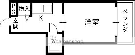 坂上マンション(1K/3階)の間取り写真
