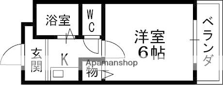 フリーディオ寝屋川(1K/1階)の間取り写真