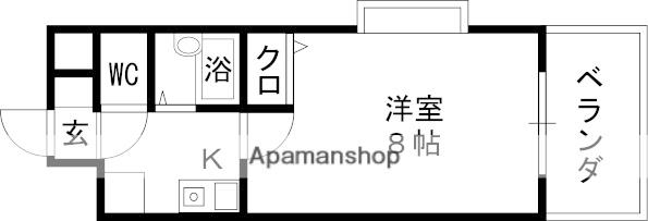 メリックビル2(1K/2階)の間取り写真