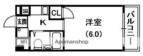 メゾン大和田(1K/4階)の間取り写真