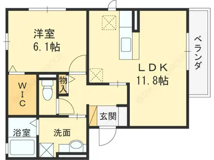 クレヴィアメゾン(1LDK/2階)の間取り写真