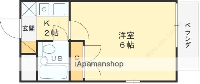 CHEVIOT(1K/3階)の間取り写真