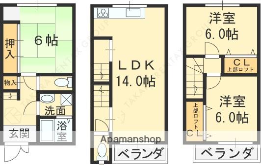 プレサントヴィレッジ(3LDK/1階)の間取り写真