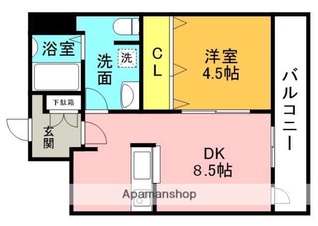 レオンズビル(1LDK/8階)の間取り写真