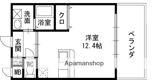 プリヴェ梅園(ワンルーム/8階)の間取り写真