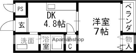 エルソル(1DK/1階)の間取り写真