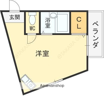 エスポアール豊秀Ⅰ(ワンルーム/4階)の間取り写真